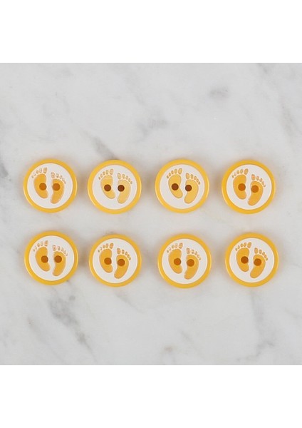 Sarı 8 Li Ayak Izi Düğme - 443 fiyatları