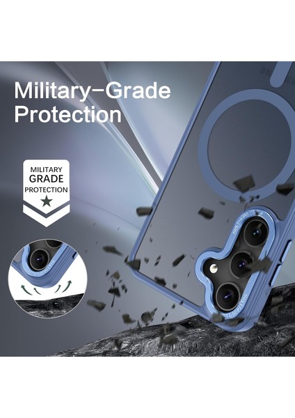 Galaxy S25 Plus Uyumlu Kılıf Kamera Korumalı Magsafe Kablosuz Şarj Özellikli Mat Arka Yüzeyli Kapak modelleri