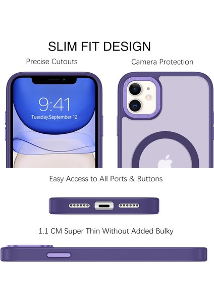 Iphone 11 Uyumlu Kılıf Magsafe Şarj Destekli Kamera Korumalı Buzlu Transparan Renkli Slikon Kapak fiyatları