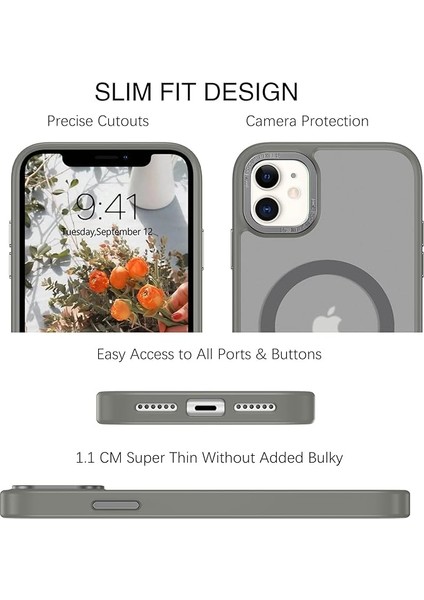 Iphone 11 Uyumlu Kılıf Magsafe Şarj Destekli Kamera Korumalı Buzlu Transparan Renkli Slikon Kapak fiyatları