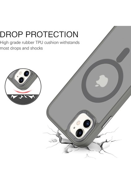 Iphone 11 Uyumlu Kılıf Magsafe Şarj Destekli Kamera Korumalı Buzlu Transparan Renkli Slikon Kapak modelleri