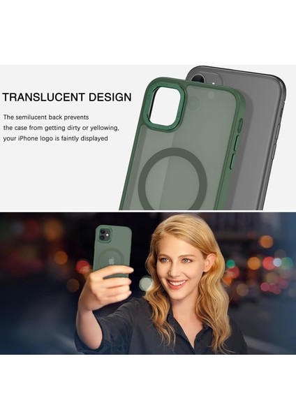 Iphone 11 Uyumlu Kılıf Magsafe Şarj Destekli Kamera Korumalı Buzlu Transparan Renkli Slikon Kapak indirimleri
