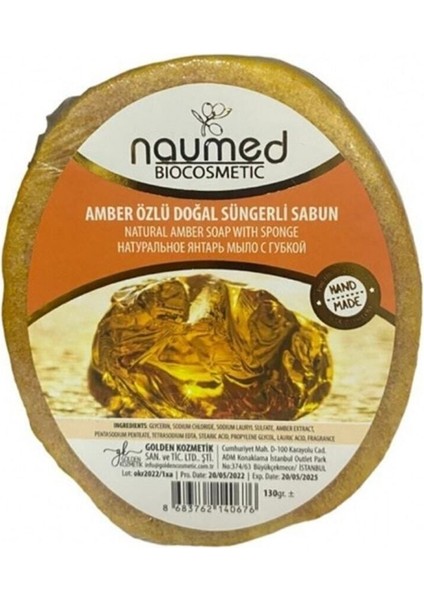 Amber Özlü Doğal Süngerli Sabun 130 gr