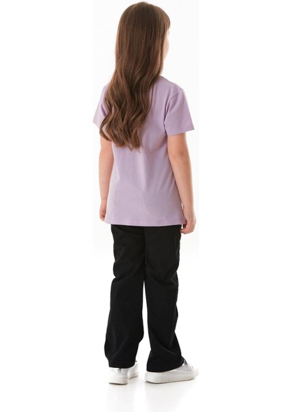 %100 Pamuk Simli Love Yazı Baskılı Kız Çocuk Tişört indirimleri