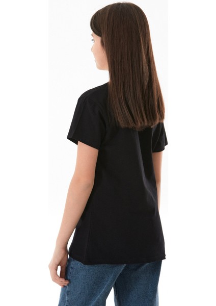 %100 Pamuk Florida Yazı Baskılı Kız Çocuk Tişört modelleri