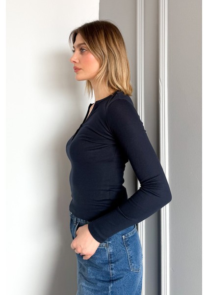 Kadın Patlı Düğmeli Uzun Kol Body 21926 fiyatları