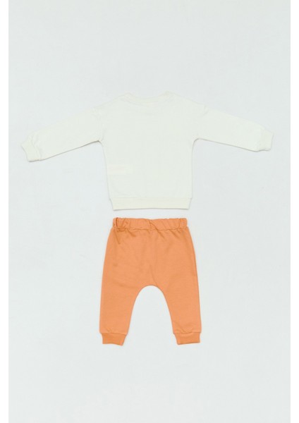 %100 Pamuklu Palmiye Baskılı Cepli Unisex Çocuk Takım