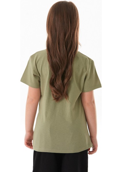 %100 Pamuk Simli Love Yazı Baskılı Kız Çocuk Tişört fırsatları