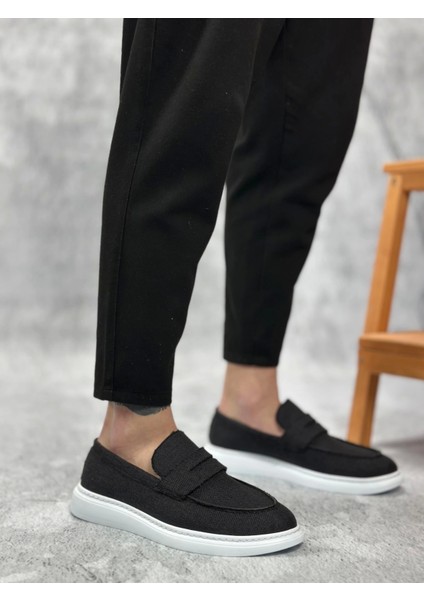 Ba0355 Bağcıksız Keten Siyah Klasik Corcik Erkek Ayakkabı fiyatları