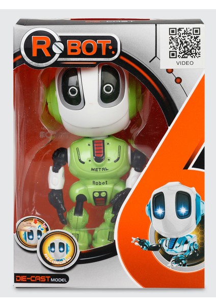 Ses Kaydı Yapabilen Etkileşimli Metal Robot Yeşil