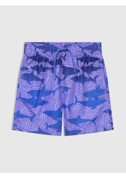 Erkek Çocuk Mavi Renk Geçişli Mayo