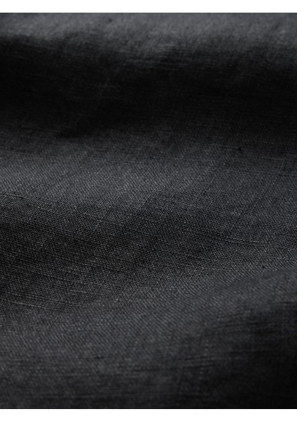 Erkek Siyah %100 Keten Klasik Gömlek modelleri