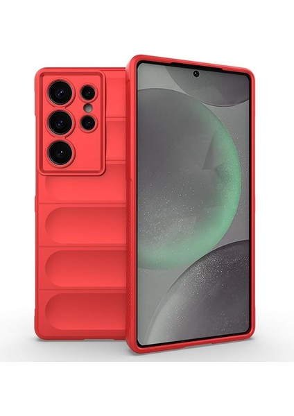 Samsung Galaxy S23 Ultra Uyumlu Kılıf Kamera Korumalı Içi Kadife Leke Bırakmaz Dalga Desenli Kapak