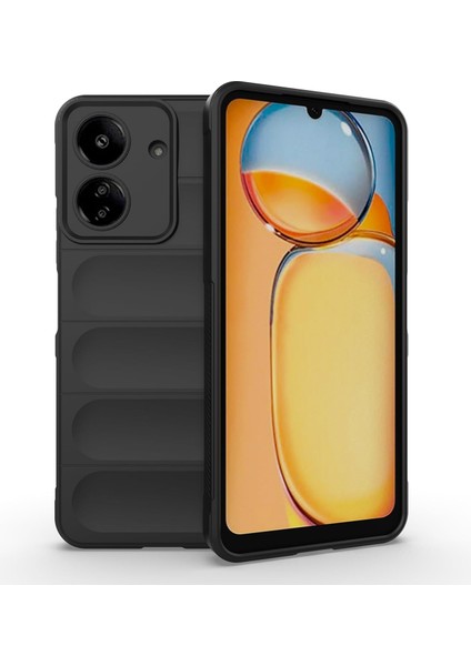 Xiaomi Poco C65 Uyumlu Kılıf Kamera Korumalı Içi Kadife Leke Bırakmaz Dalga Desenli Kapak