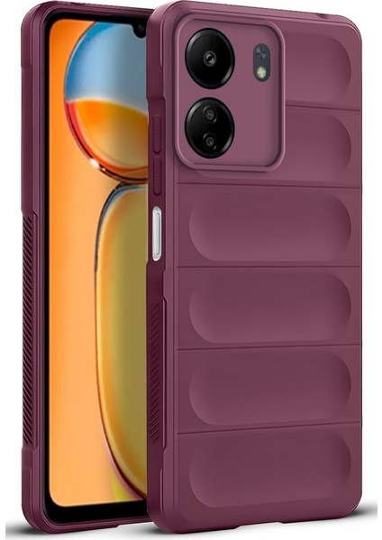 Xiaomi Redmi 13C Uyumlu Kılıf Kamera Korumalı Içi Kadife Leke Bırakmaz Dalga Desenli Kapak