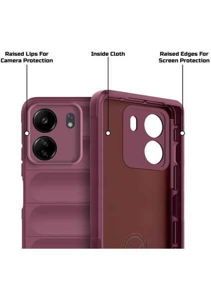 Xiaomi Redmi 13C Uyumlu Kılıf Kamera Korumalı Içi Kadife Leke Bırakmaz Dalga Desenli Kapak fiyatları