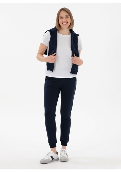 Yüksek Bel Slim Fit Lacivert Kadın Pantolon PT0125
