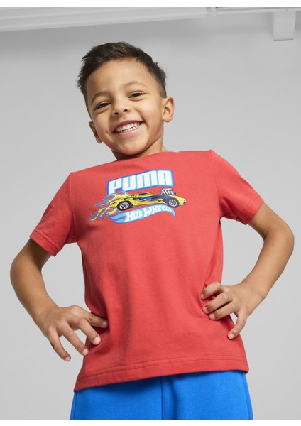 Kırmızı Erkek Çocuk T-Shirt 63006915-PUMA x Hot Wheels Graphic modelleri