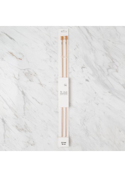 Whitewood 2.5 mm 36 cm Ahşap Örgü Şişi