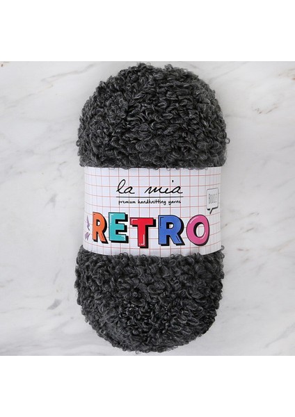 Retro Koyu Gri El Örgü İpi- LM6802