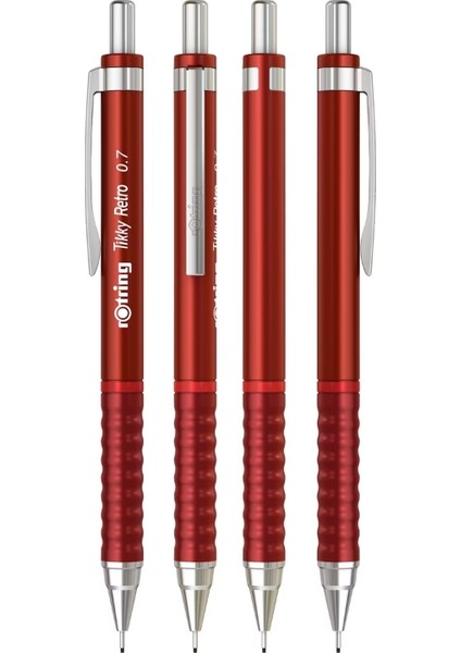 | Tikky Retro Versatil Kalem, 0.7 mm Uç, Metalik Kırmızı, Ergonomik Tutuş indirimleri