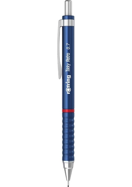 | Tikky Retro Versatil Kalem, 0.7 mm Uç, Metalik Mavi, Ergonomik Tutuş