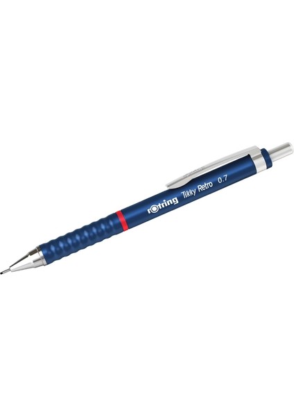 | Tikky Retro Versatil Kalem, 0.7 mm Uç, Metalik Mavi, Ergonomik Tutuş