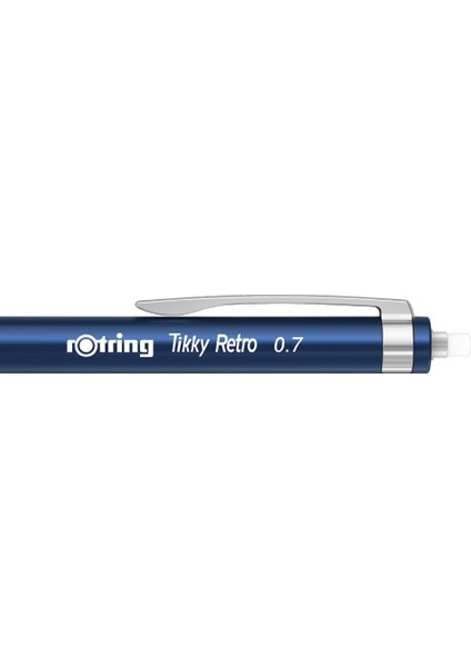 | Tikky Retro Versatil Kalem, 0.7 mm Uç, Metalik Mavi, Ergonomik Tutuş