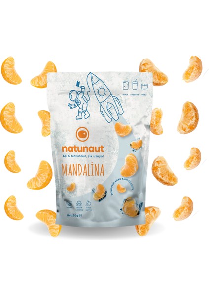 Kuru Mandalina Meyve Cipsi - Dondurularak Kurutulmuş Freeze Dried Mandalina