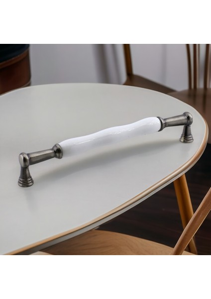 Anav Porselen Antik Nikel Kulp 192 mm Mobilya Çekmece Mutfak Dolabı Dolap Kapak Kulpu modelleri