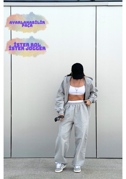 Baggy Tek Eşofman Altı Iki Stil: Paçanı Istediğin Gibi Ayarla, Hem Düz Hem Jogger Kullan