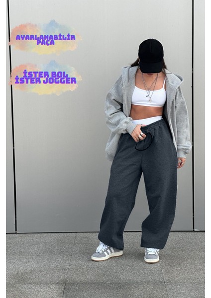 Baggy Tek Eşofman Altı Iki Stil: Paçanı Istediğin Gibi Ayarla, Hem Düz Hem Jogger Kullan
