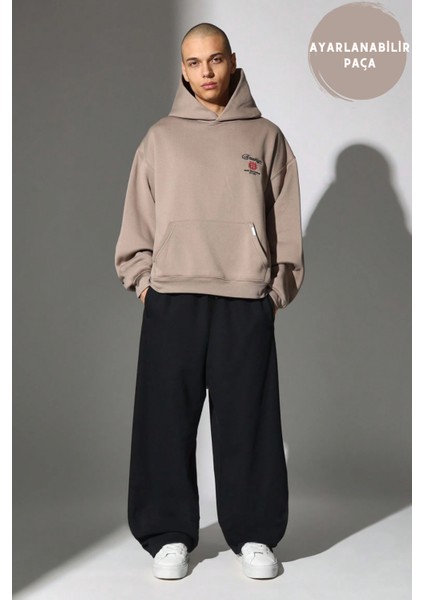 Ultra Bol Tarz Baggy Eşofman Altı Ayarlanabilir Paçalı Ister Düz Ister Jogger Paça fırsatları