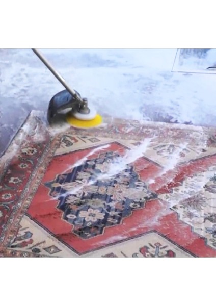 Profesyonel Halı Yıkama Fırçası Silindir Yuvarlak Sert Uçlu Motorlu Makine Tırpan Başı Aparat 1 Adet