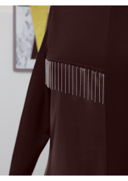 Deri Detaylı Metal Zincirli Elbise fiyatları