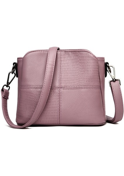 Crossbody Çanta Yumuşak Deri Retro Kadın Çantası Omuz Çantası (Yurt Dışından)