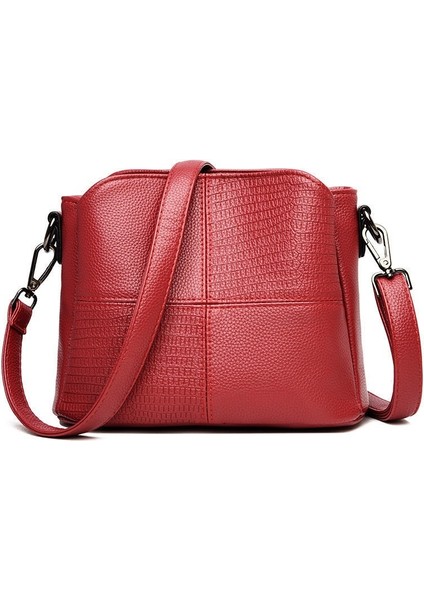 Crossbody Çanta Yumuşak Deri Retro Kadın Çantası Omuz Çantası (Yurt Dışından)