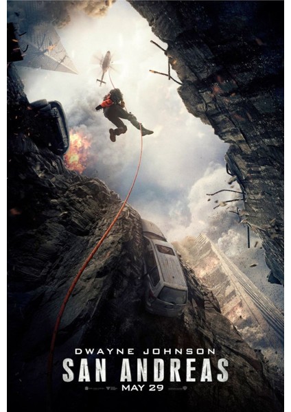 San Andreas (2015) 1 (Folyo / Afiş / Poster) 5560 ( 50 Cm X 70 Cm )