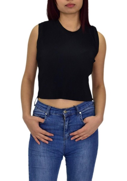 Kadın Askılı Fitilli Crop BGL-ST04298