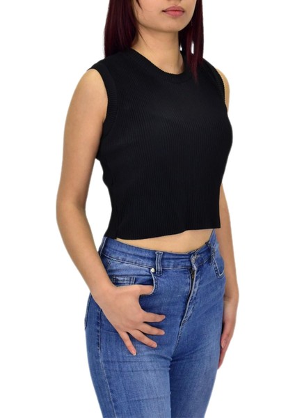 Kadın Askılı Fitilli Crop BGL-ST04298