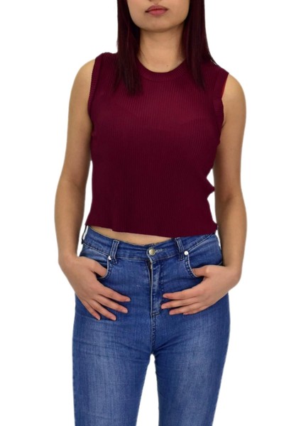 Kadın Askılı Fitilli Crop BGL-ST04298