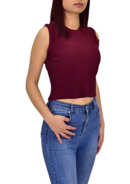 Kadın Askılı Fitilli Crop BGL-ST04298