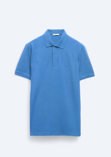 Saks Düz Polo Yaka %100 Pamuk T-Shirt