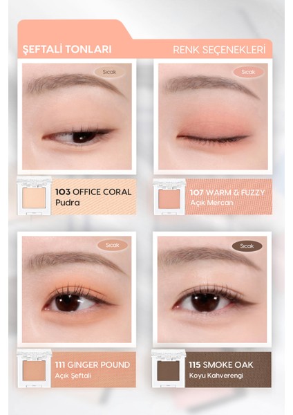 Yumuşak Dokulu, Dökülme Yapmayan Mat Tekli Göz Farı Modern Shadow Matte (111 Ginger Pound)