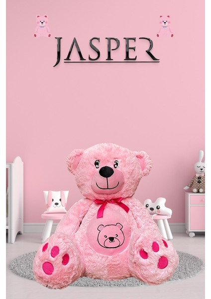 JASPER-03047 Pembe Kalp Göbekli Tatlı AYICIK-45CM