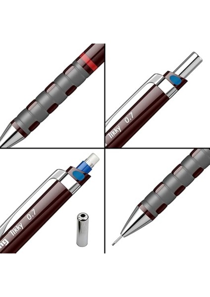 | Tikky Versatil Kalem, 0.7 mm Uç, Bordo, Ergonomik Tutuş, Dayanıklı Yapı