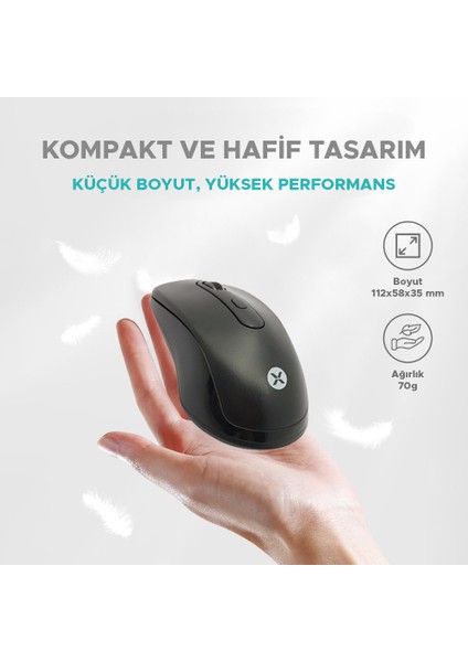 MW-036 Kablosuz Mouse-Siyah DMA010