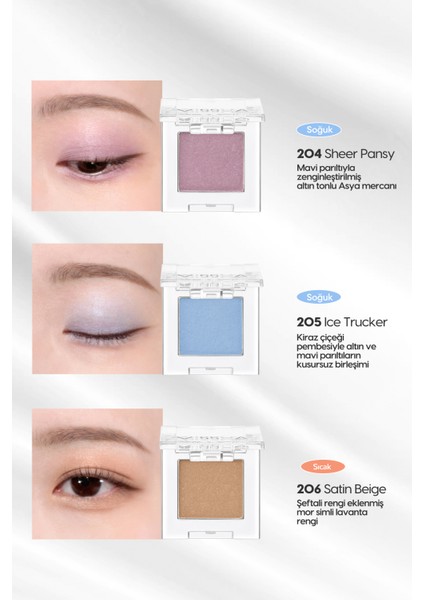 Uzun Süre Kalıcı Kolay Uygulanan Işıltılı Tekli Far Modern Shadow Shimmer (203 Super Shy)