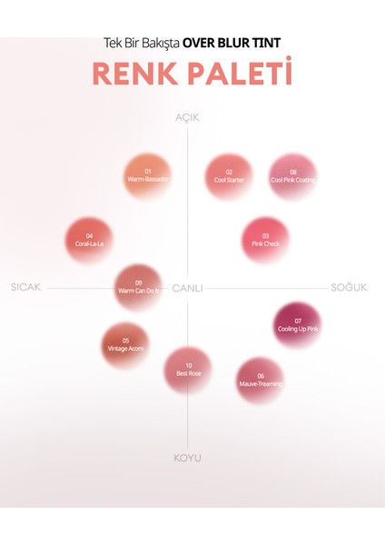 Gün Boyu Kalıcı Pürüzsüz Matlık Sunan Tint PERIPERA Over Blur Tint (009 Warm Can Do It) (Tteok)