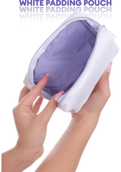 Orta Boy Dolgulu Beyaz Makyaj Çantası MISSHA White Padding Pouch fırsatları